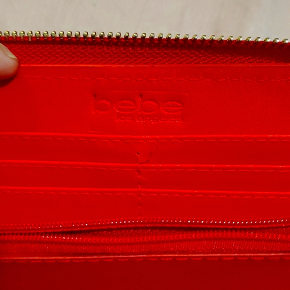 Red Quilted Bebe wristlet - Picture 4 of 4